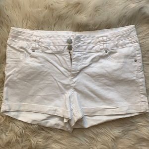 White denim shorts. Size 13.